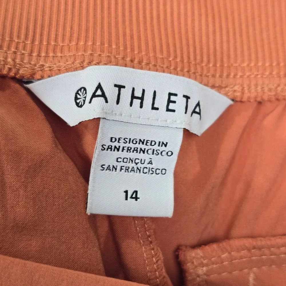 Athleta Brooklyn Heights Ankle Pants Orange Terracotta 14 198671 Womens Stretch‎
